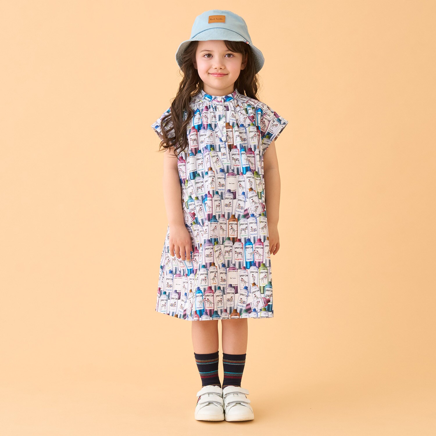 スプレー缶柄シャツワンピース