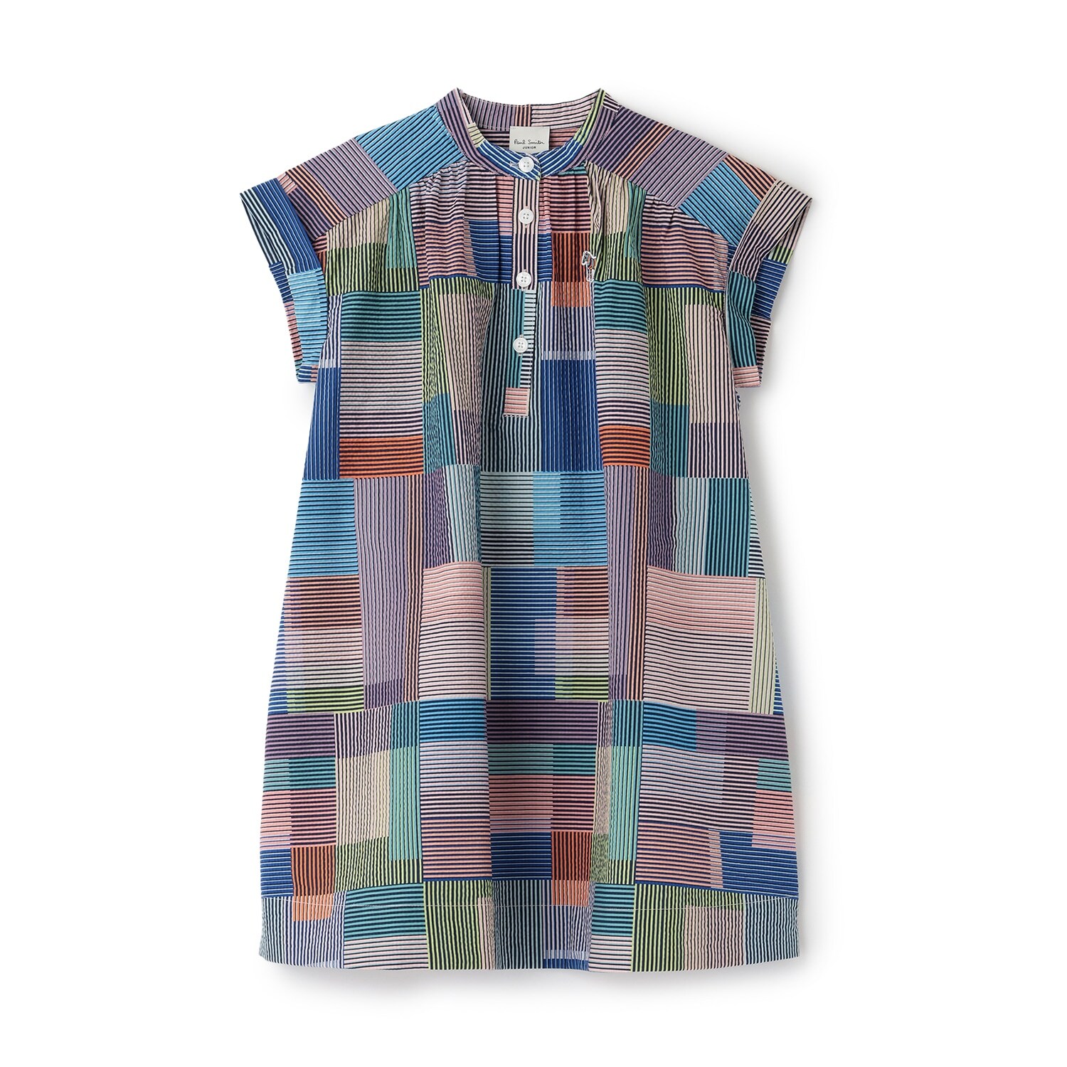 ランダムチェックシャツワンピース