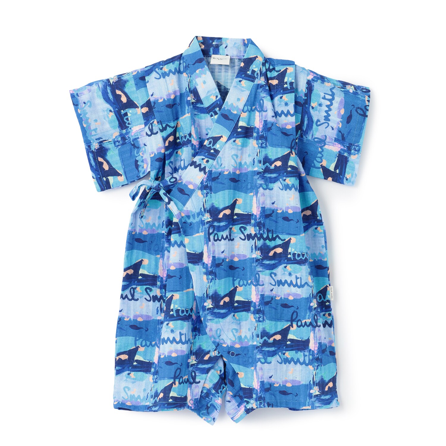 ロゴペイント総柄甚平オール