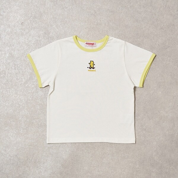 【撥水】ワンポイント刺繍リンガーミニTシャツ