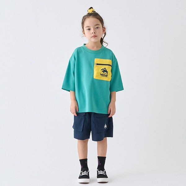 5分丈コットンライクカラーショーツ