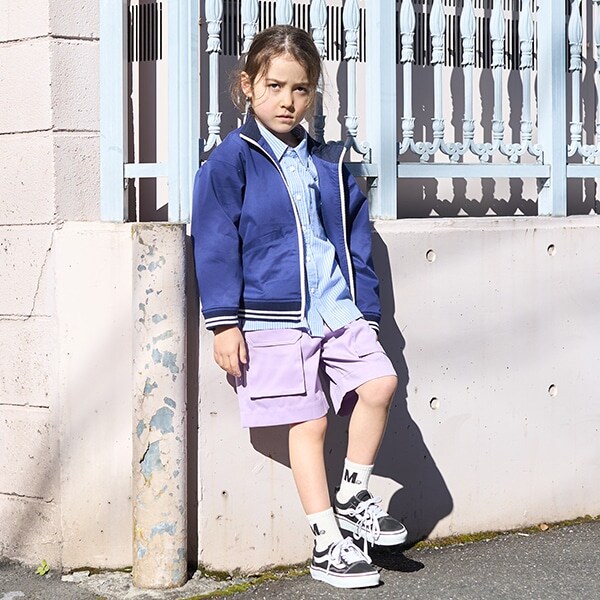 5分丈コットンライクカラーショーツ