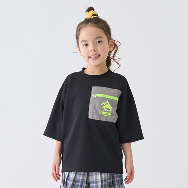 【撥水】ポンチ配色ポケットビッグT