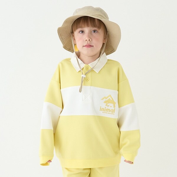 【撥水】ポンチ刺しゅうラガーシャツ