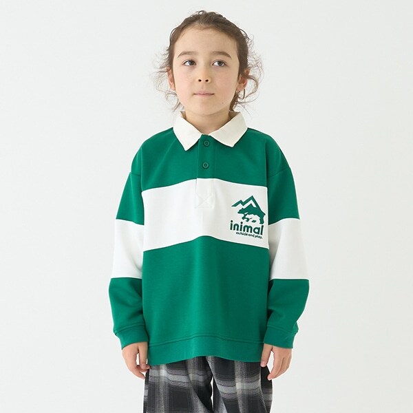 【撥水】ポンチ刺しゅうラガーシャツ