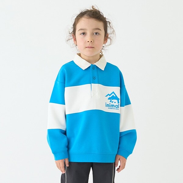 【撥水】ポンチ刺しゅうラガーシャツ