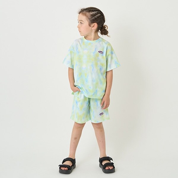 【接触冷感】タイダイ風プリントハーフパンツ