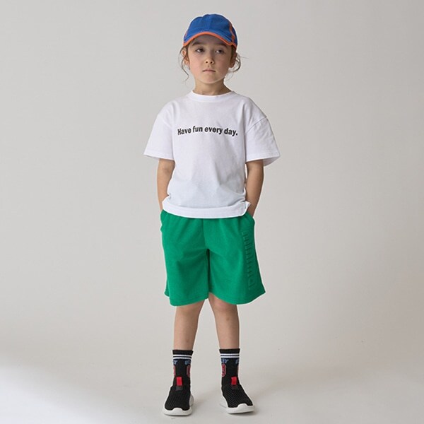 エンボス4分丈ハーフパンツ