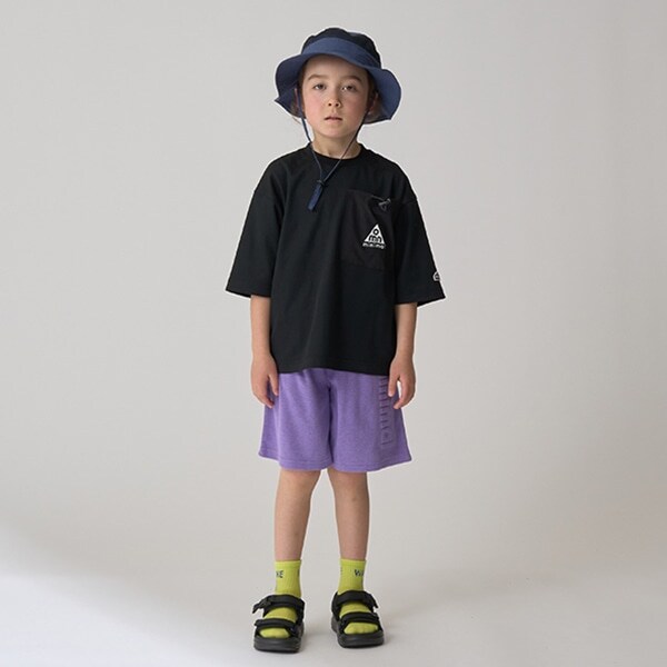 エンボス4分丈ハーフパンツ