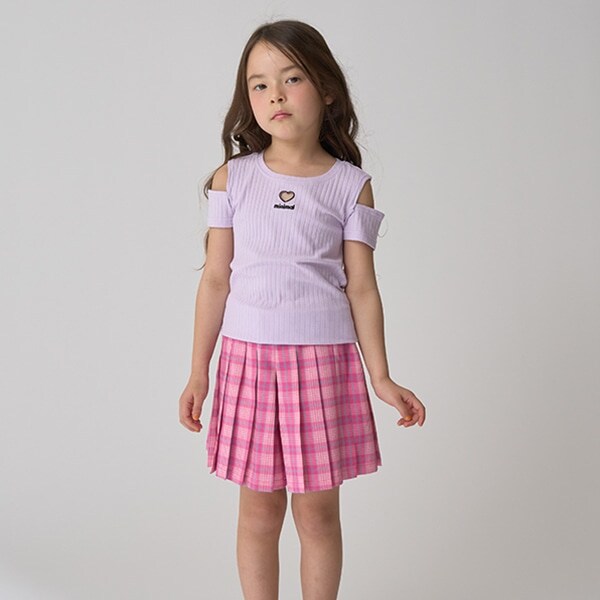 チェックプリーツキュロット