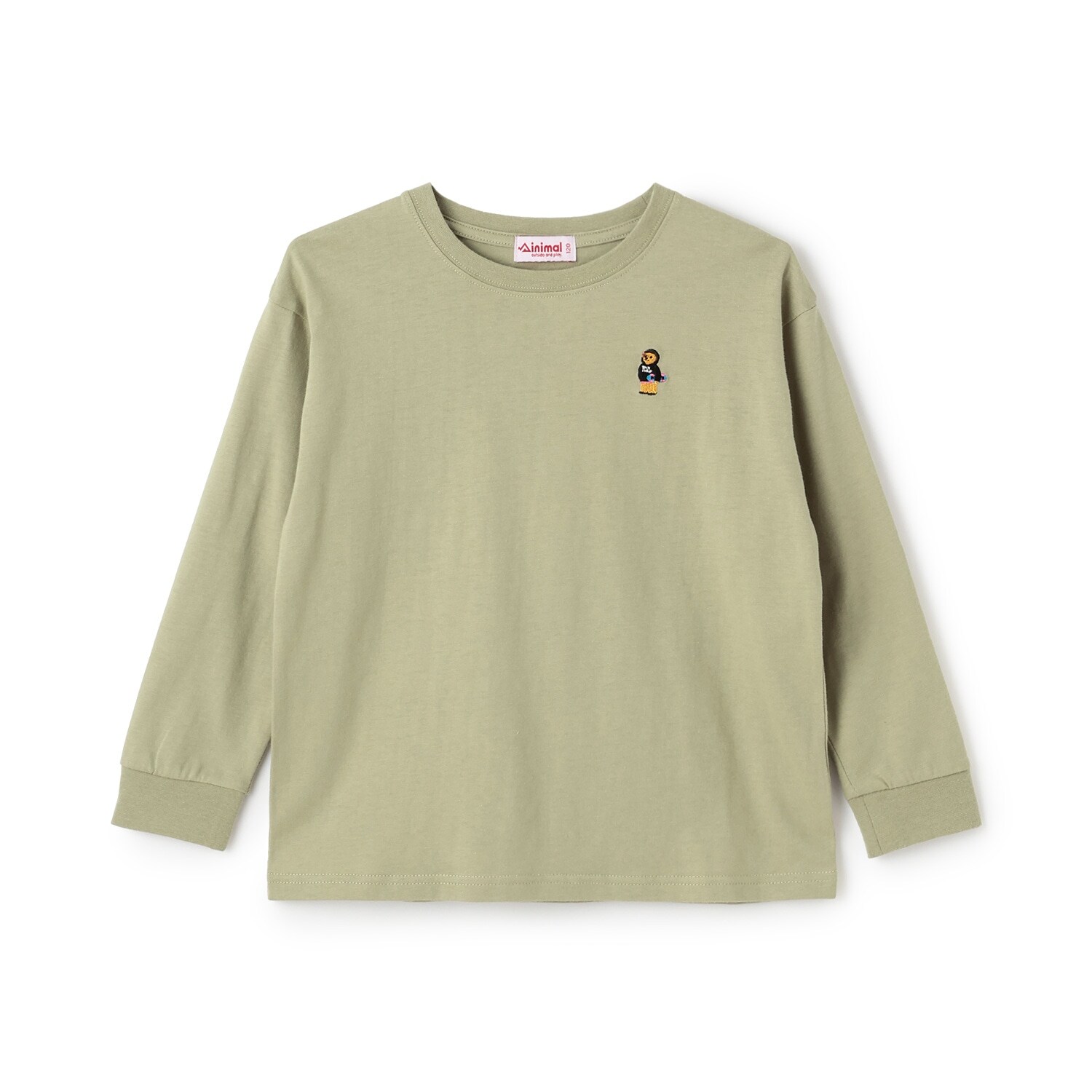 くまワンポイント天竺ロングＴシャツ