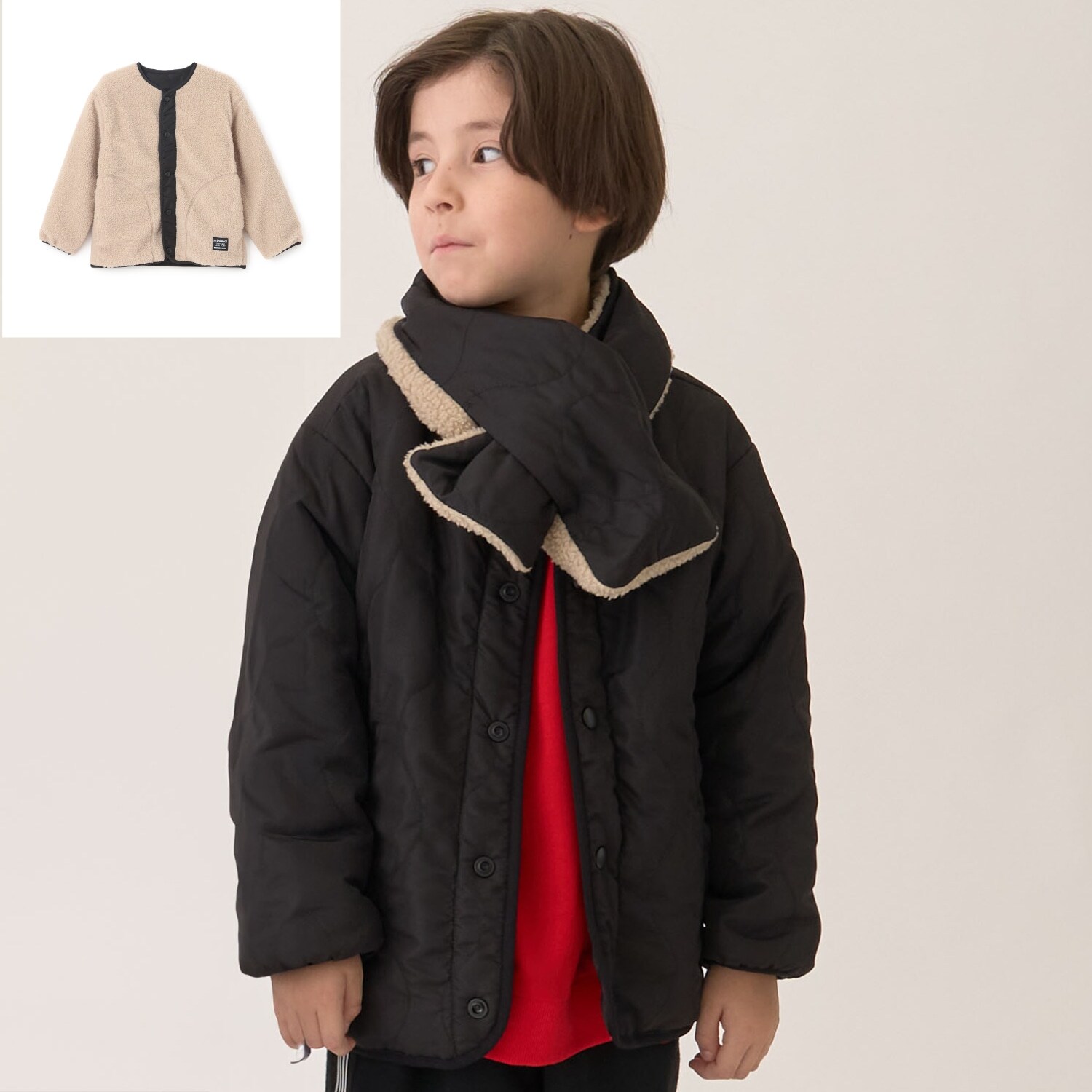 キルトリバーシブルブルゾン