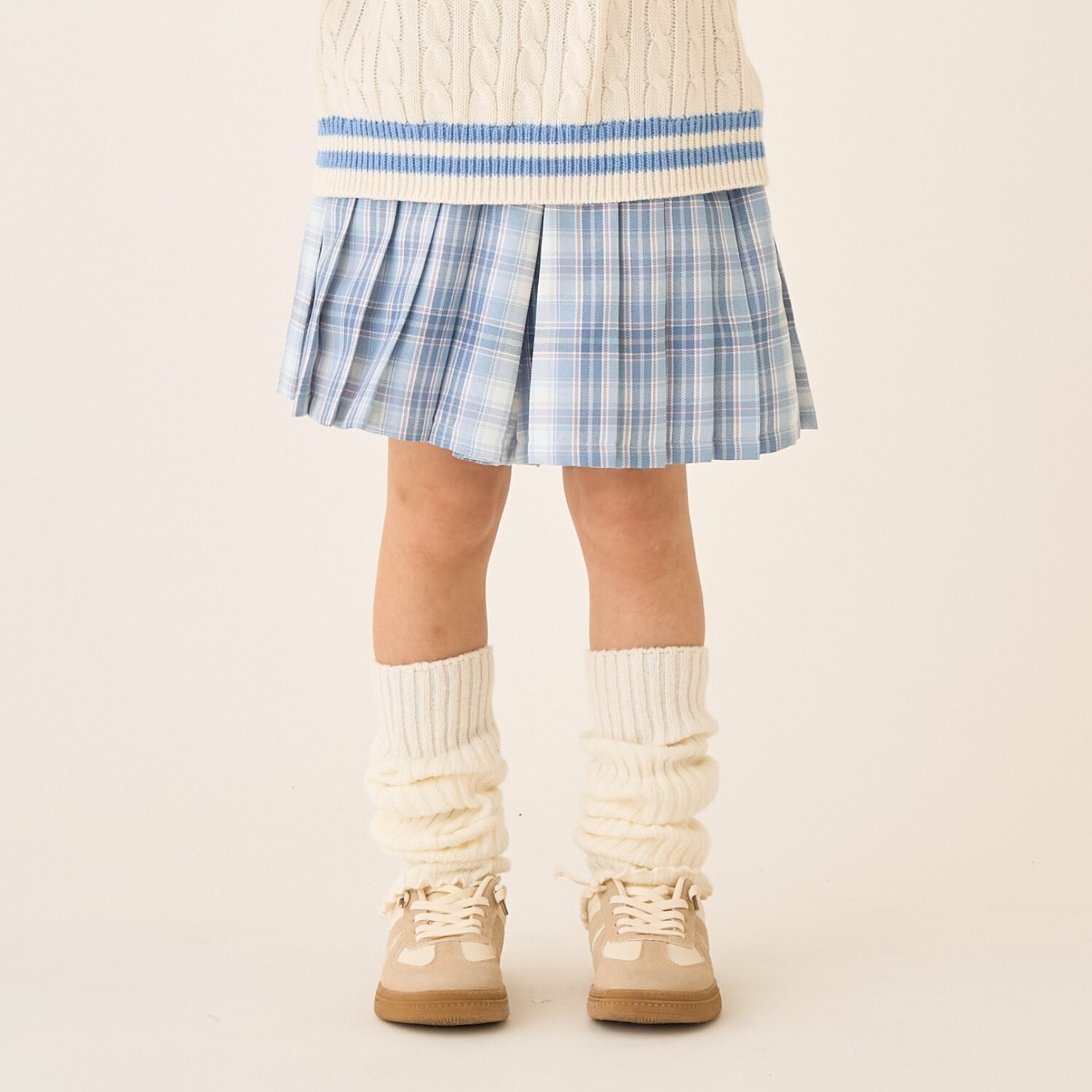 T/Rチェックプリーツキュロット