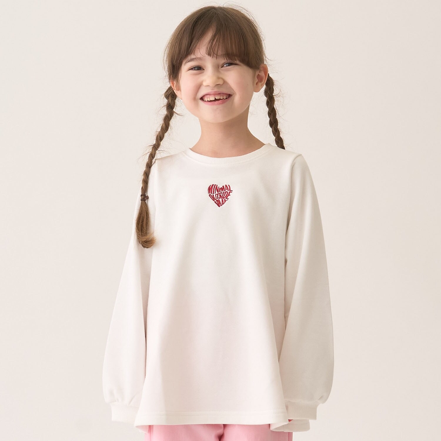 裏毛Aラインワンポイントプルオーバー