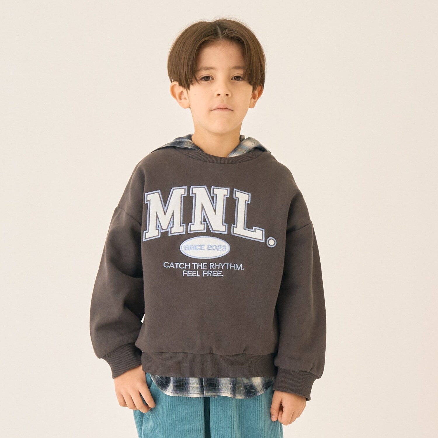 【裏起毛】【綿100】ルーズシルエットロゴプルオーバー/トレーナー