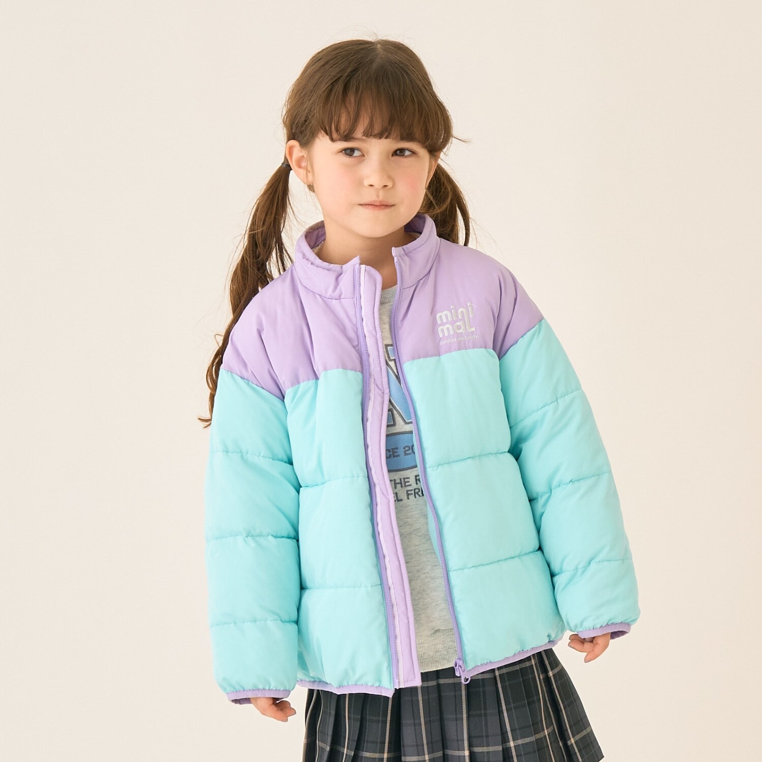 切替中綿ブルゾン