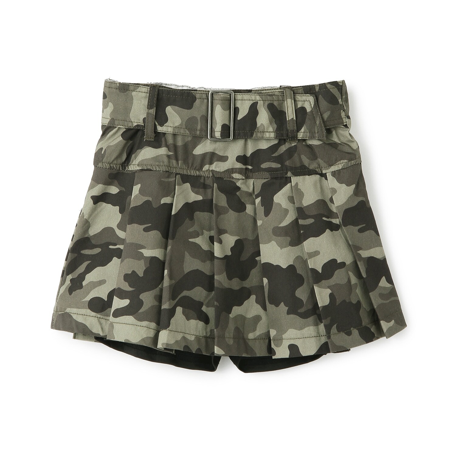 【インナーパンツつき】ベルトつきデニムスカート