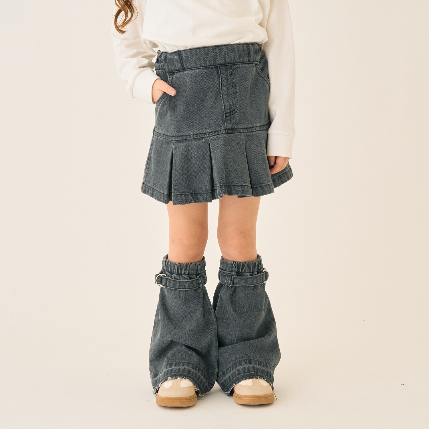 裾ボックスタックスカート/デニム