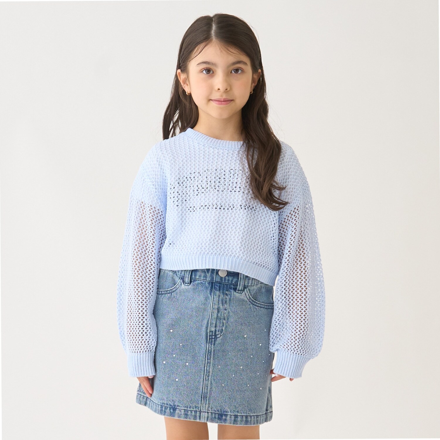 【インナーツキ】【アラエル】メッシュニット