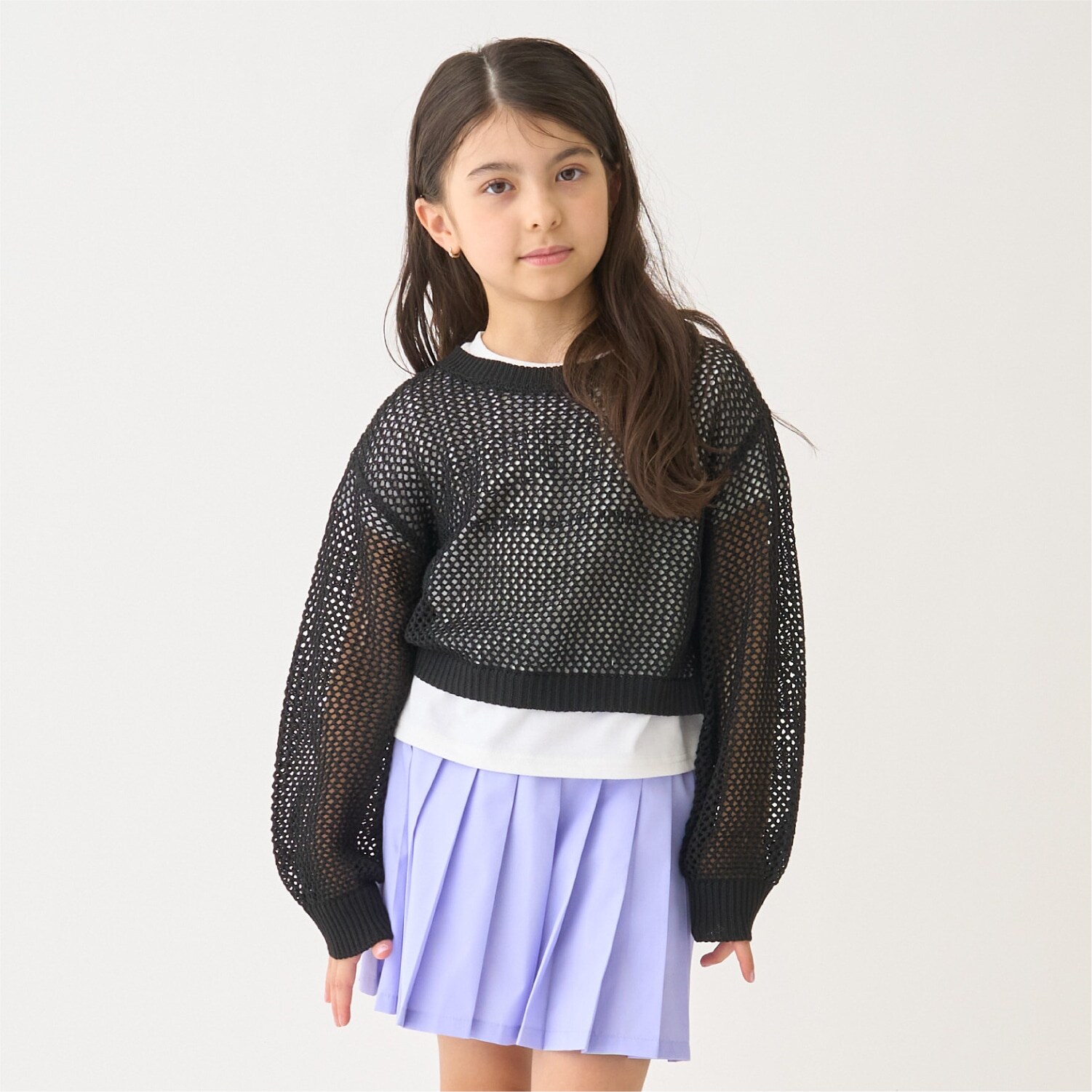 【インナーツキ】【アラエル】メッシュニット