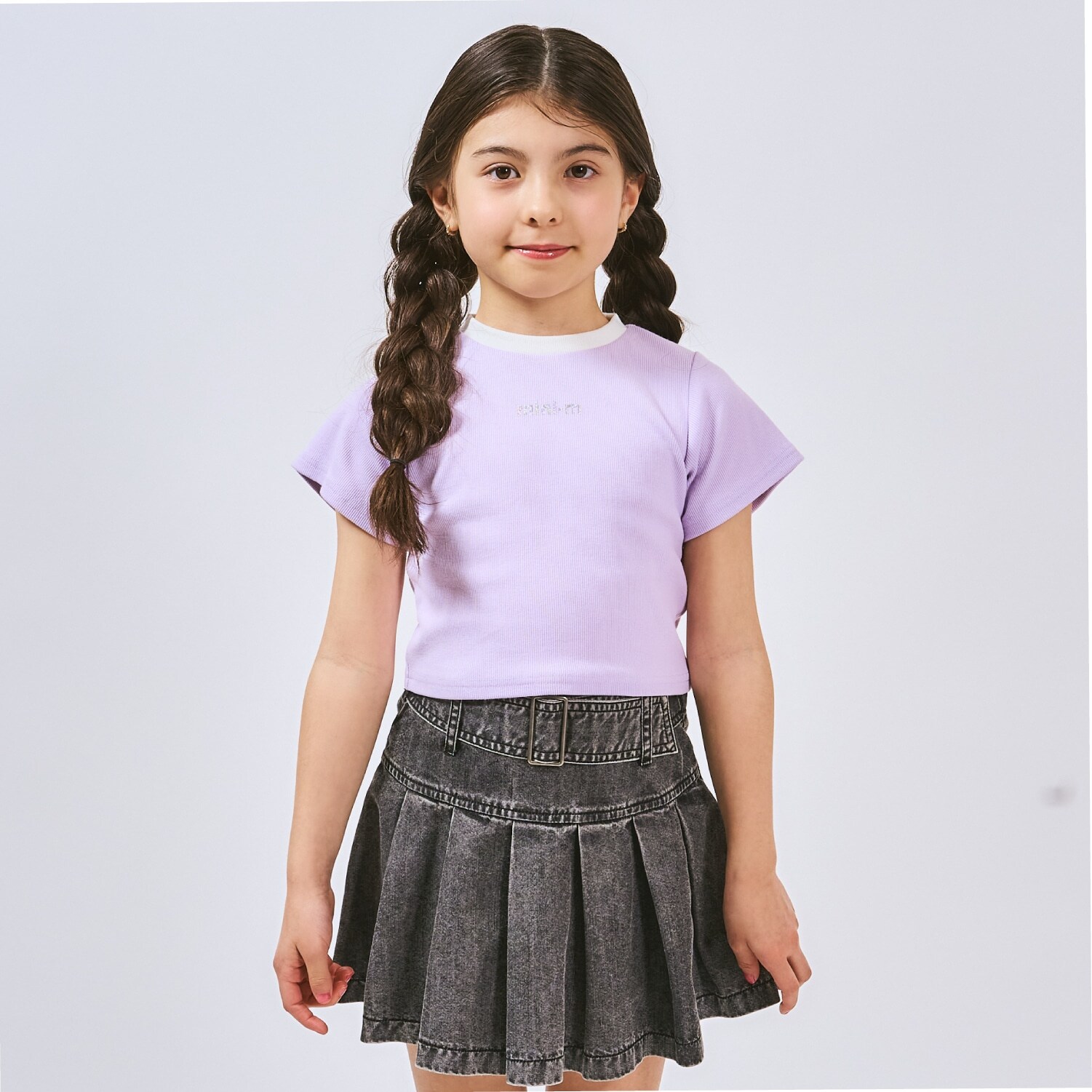 【サラサラプラス】【吸水速乾】テレコ半袖ちびT