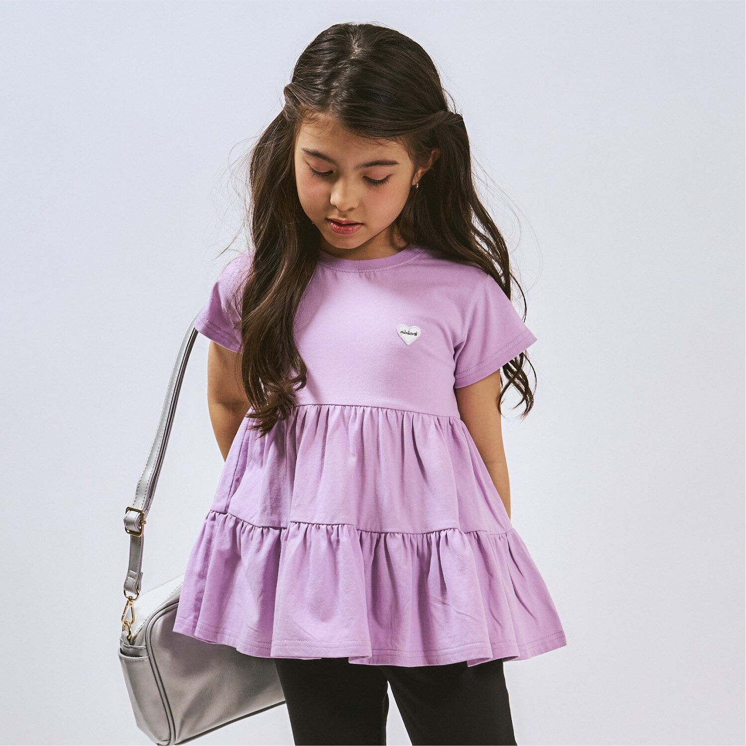 【綿100%】半袖ティアードチュニック