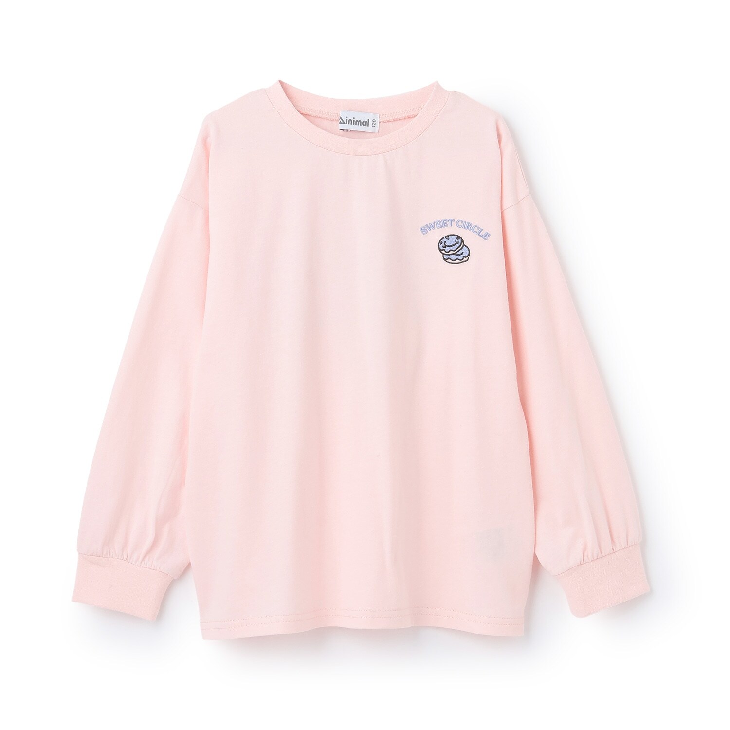 【綿100%】【防汚】ドーナツフォトプリント長袖Tシャツ