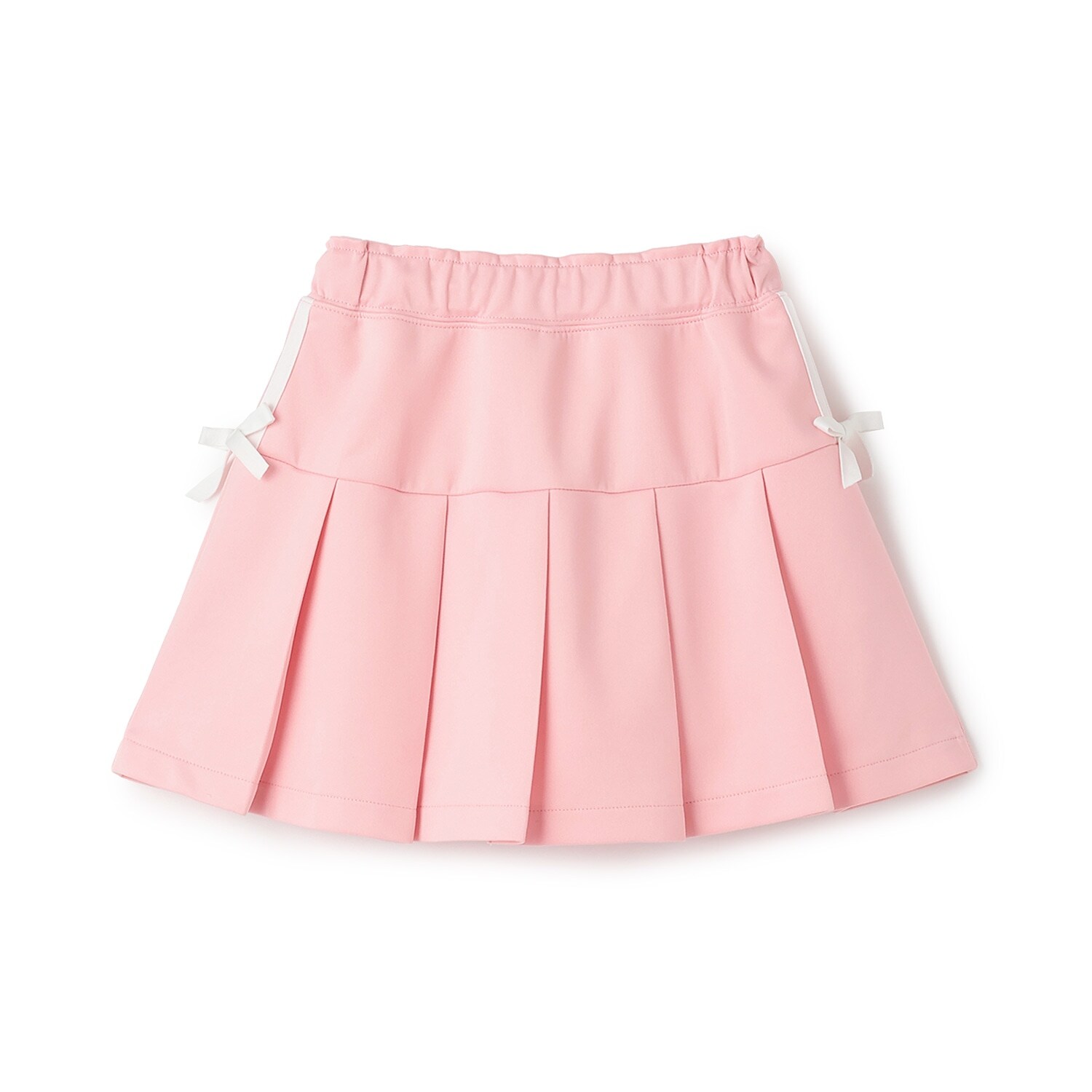 【接触冷感】【インパンつき】リボンラインタックスカート