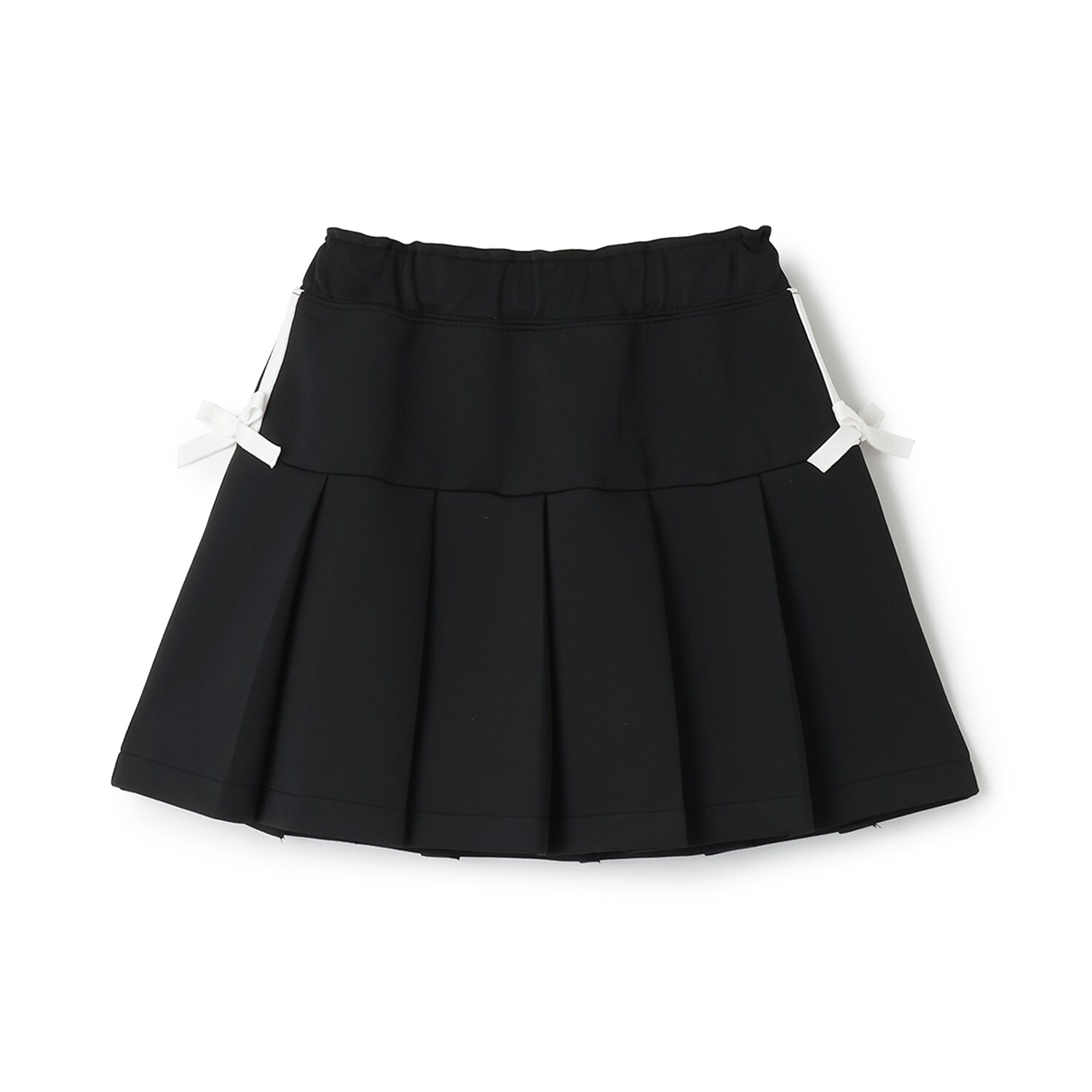 【接触冷感】【インパンつき】リボンラインタックスカート