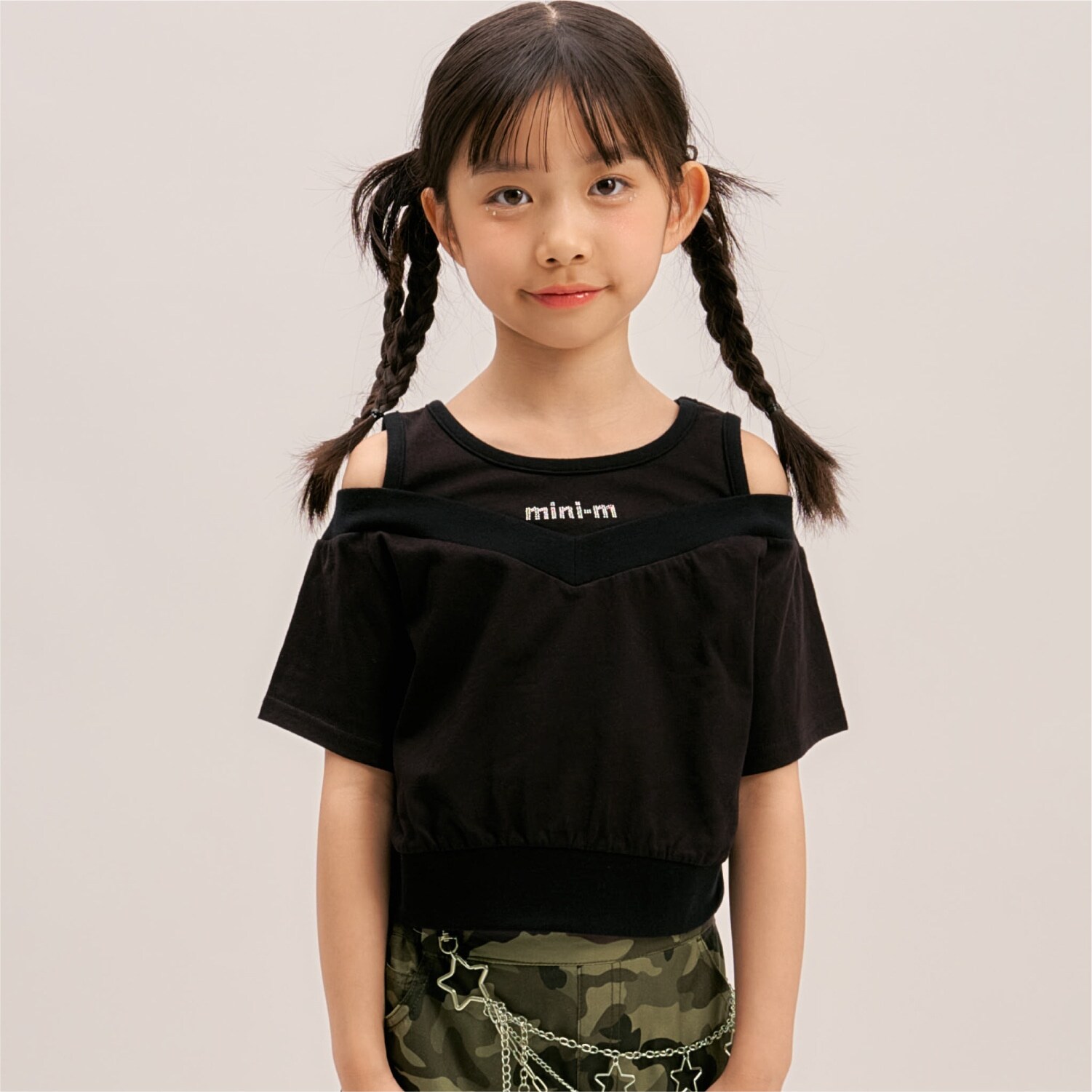 肩あきレイヤード半袖Tシャツ