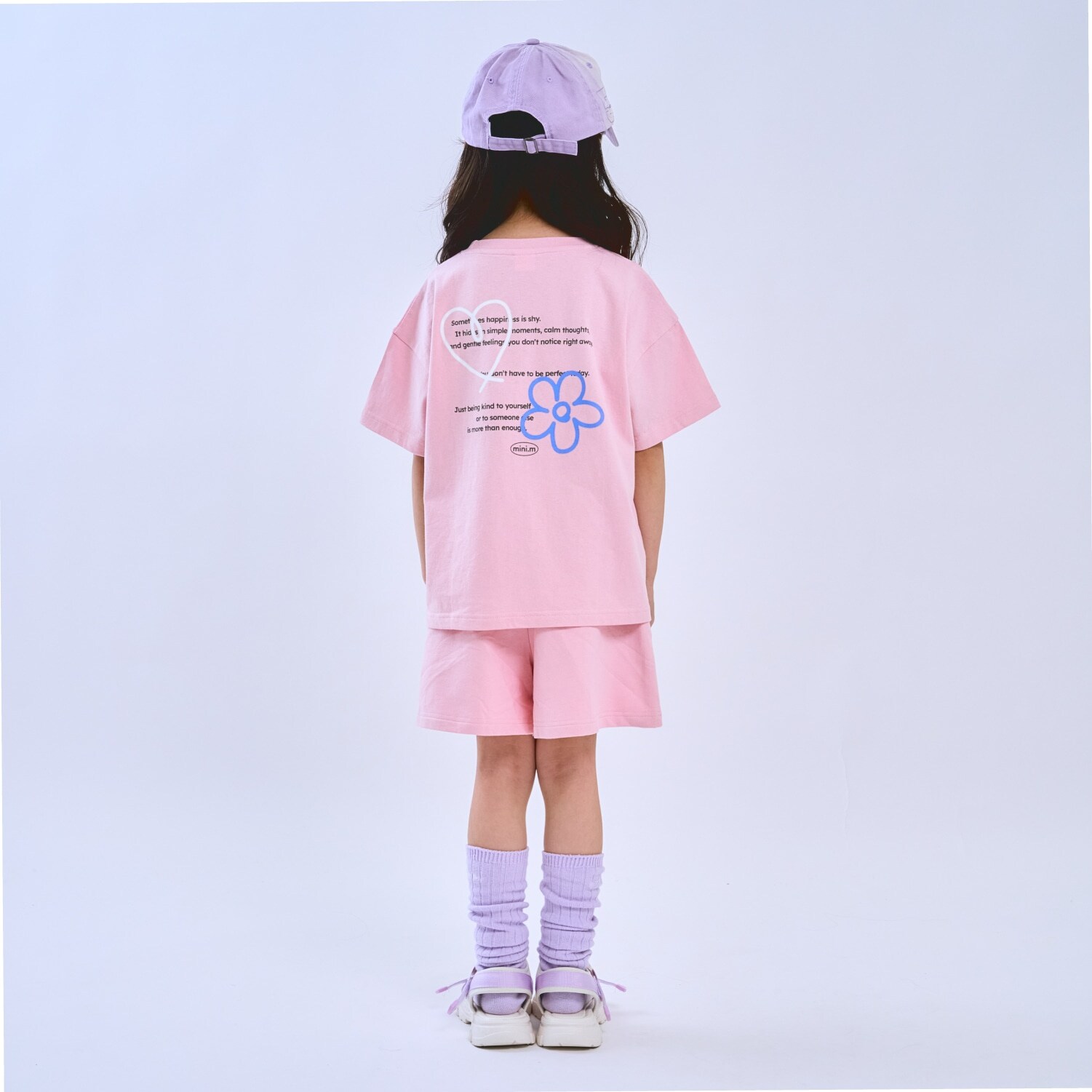 【綿100】スプレーバックプリント半袖Tシャツセットアップ