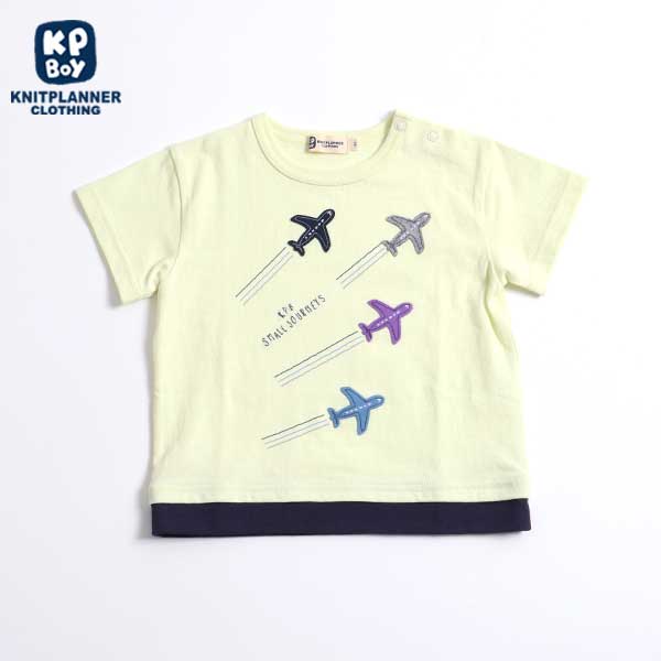 飛行機モチーフの半袖Tシャツ(80～90)