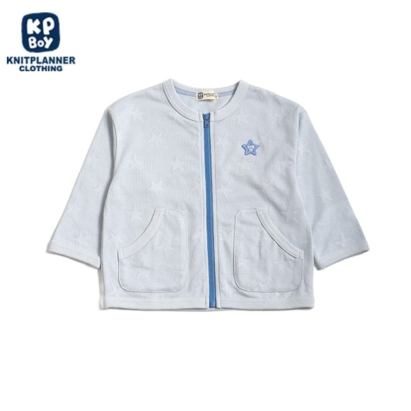 星柄モチーフの鹿の子カーディガン(90)