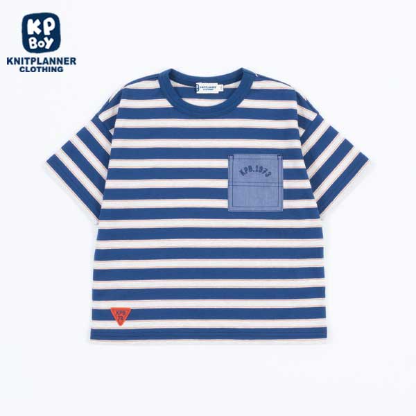 マルチボーダー5分丈袖シャツ(140～160)