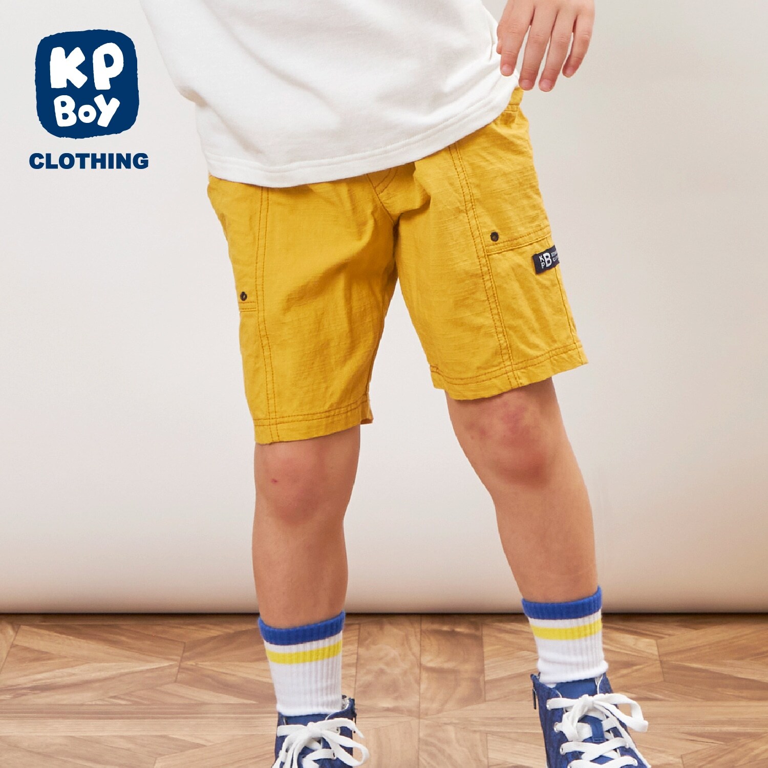 スラブ織りハーフパンツ