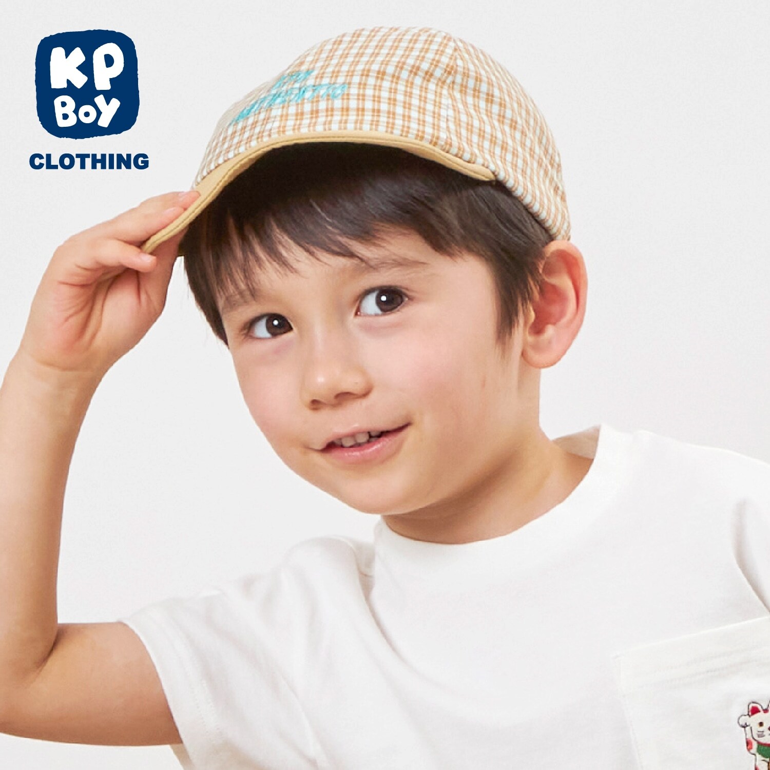 チェックロゴキャップ