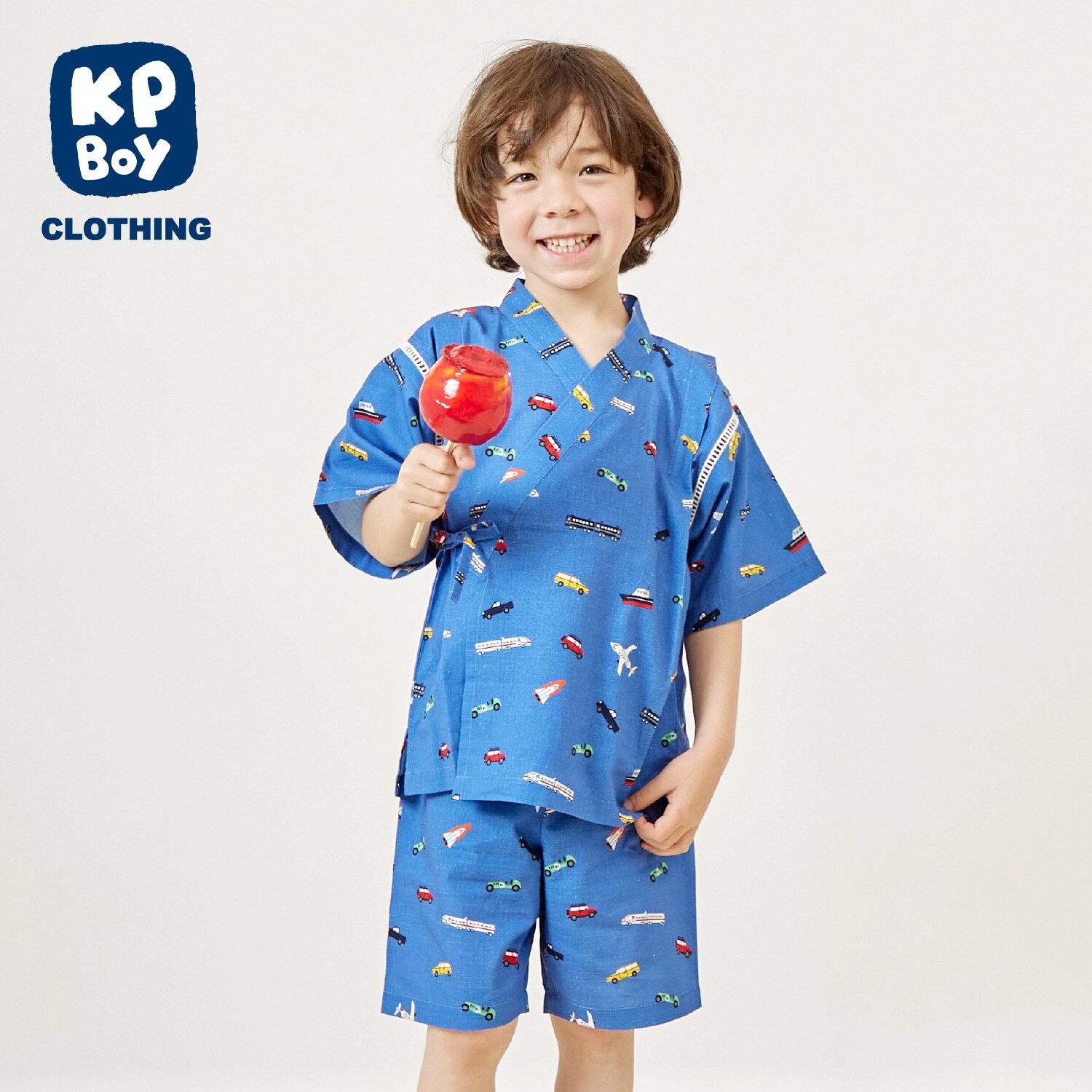 甚平 乗り物総柄