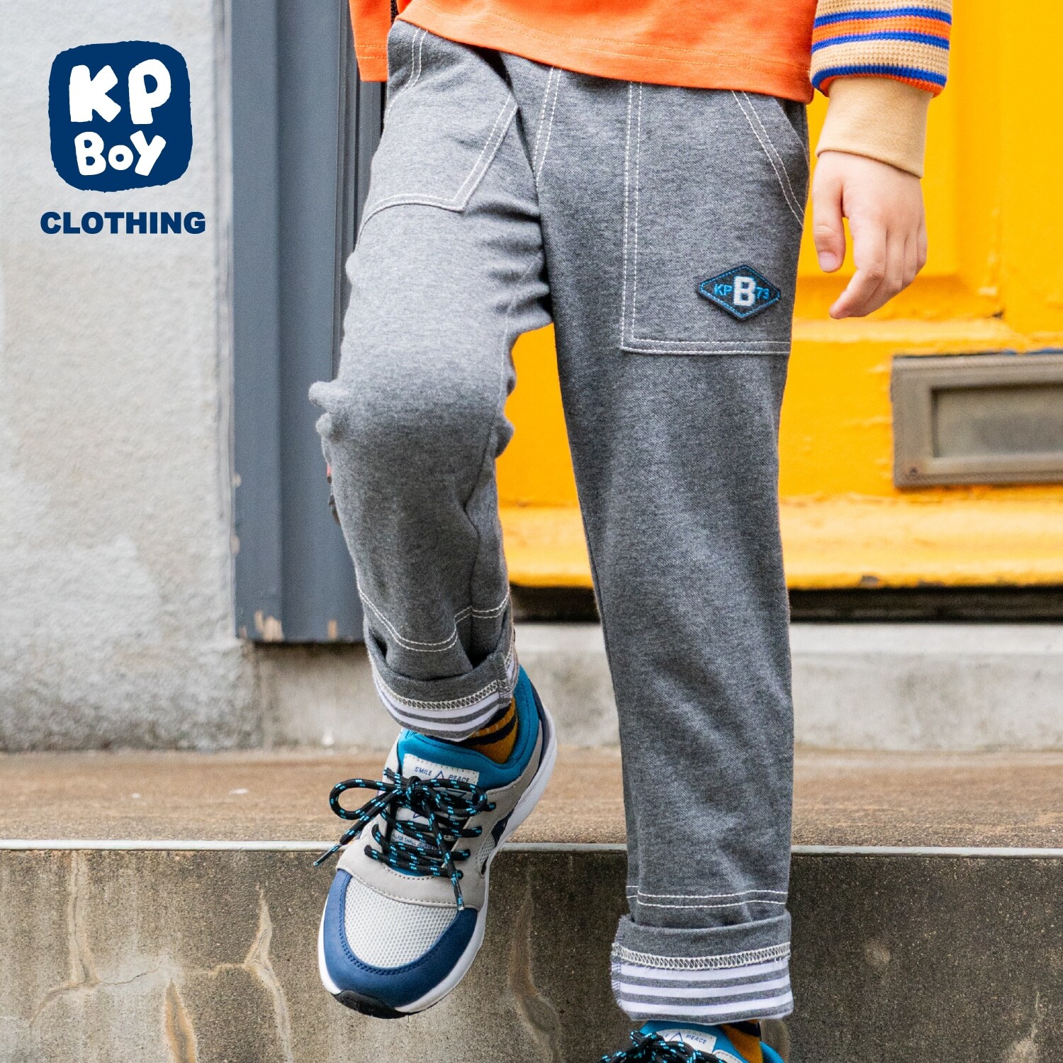 デニム風ニットツイル パンツ