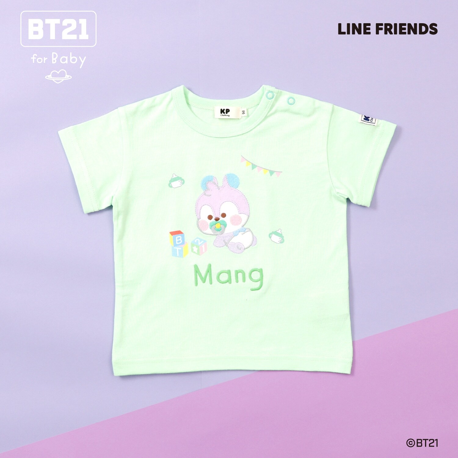 【BT21】アップリケ半袖Tシャツ