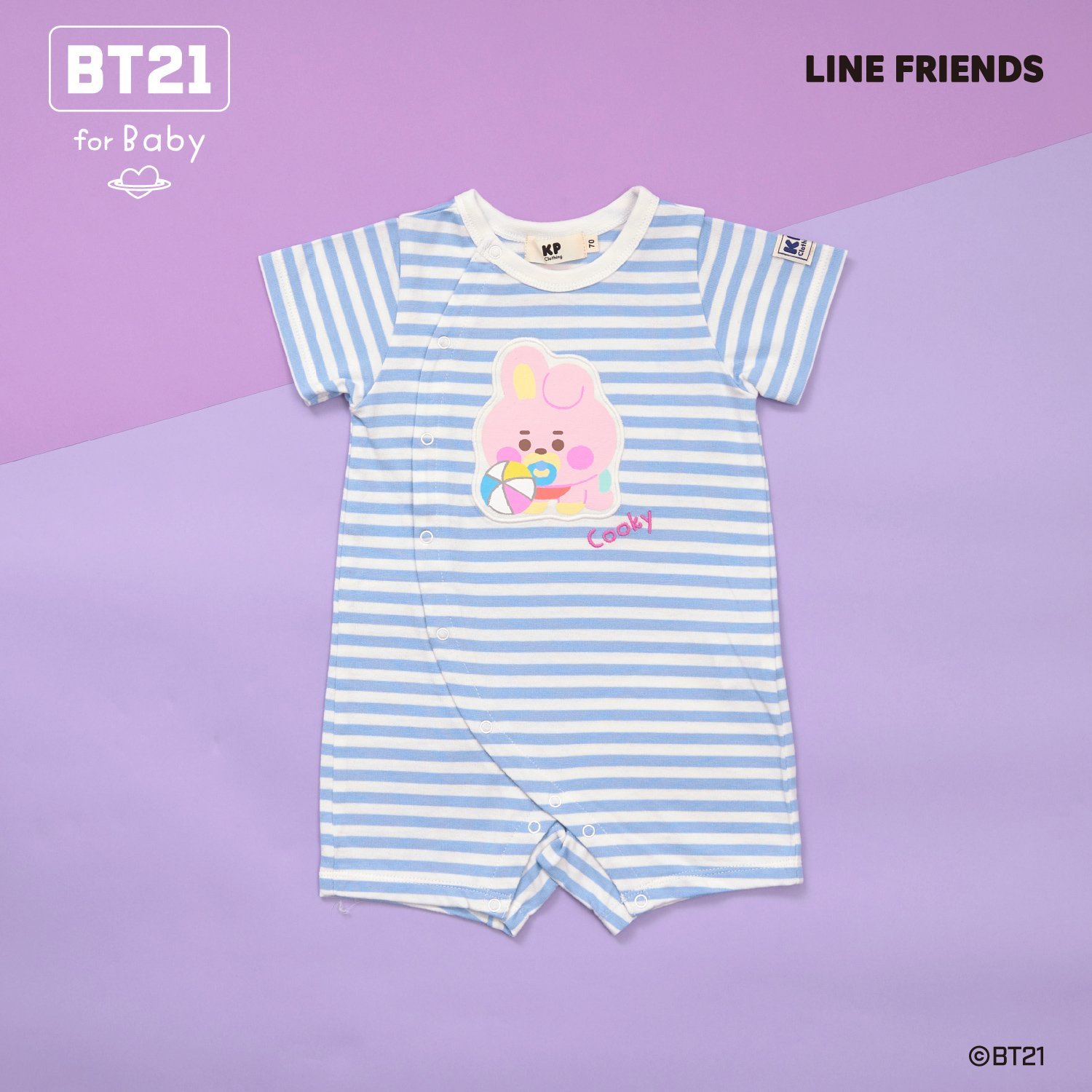 【BT21】アップリケボーダーショートオール