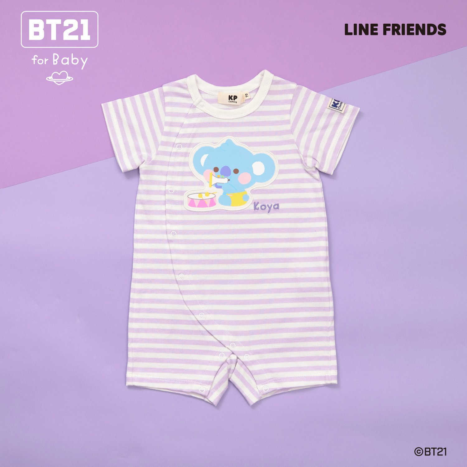 【BT21】アップリケボーダーショートオール