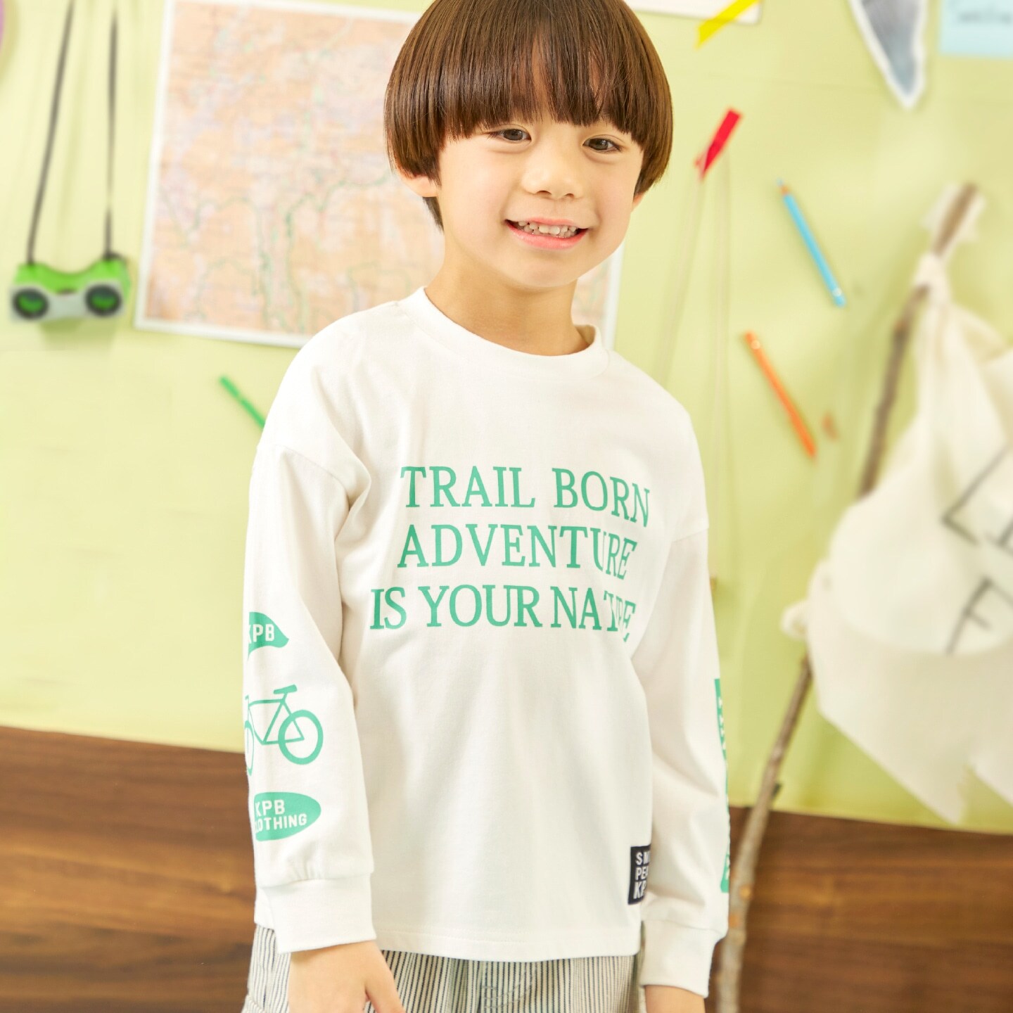 【GOOD PRICE】 ロゴプリント長袖Tシャツ