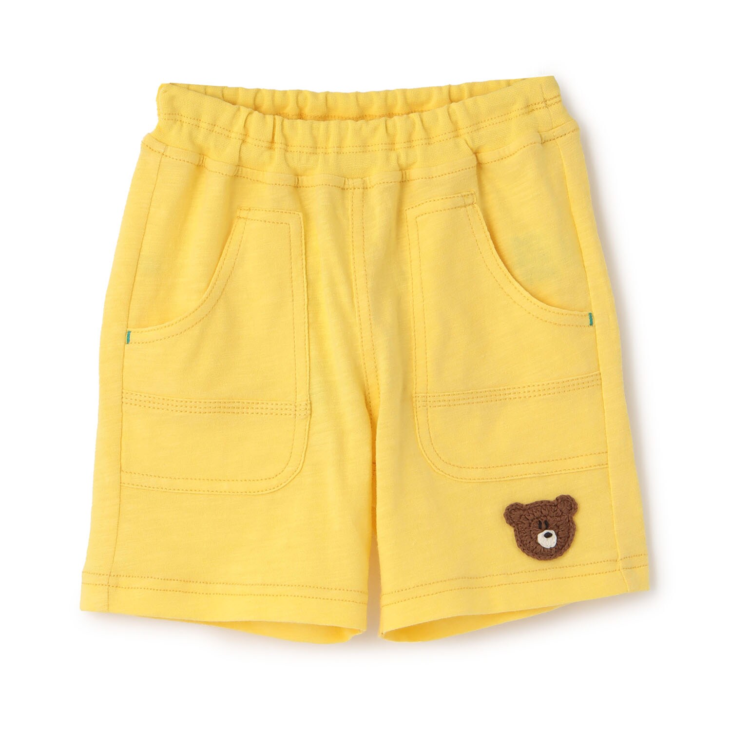 くま編みモチーフ付き ハーフパンツ