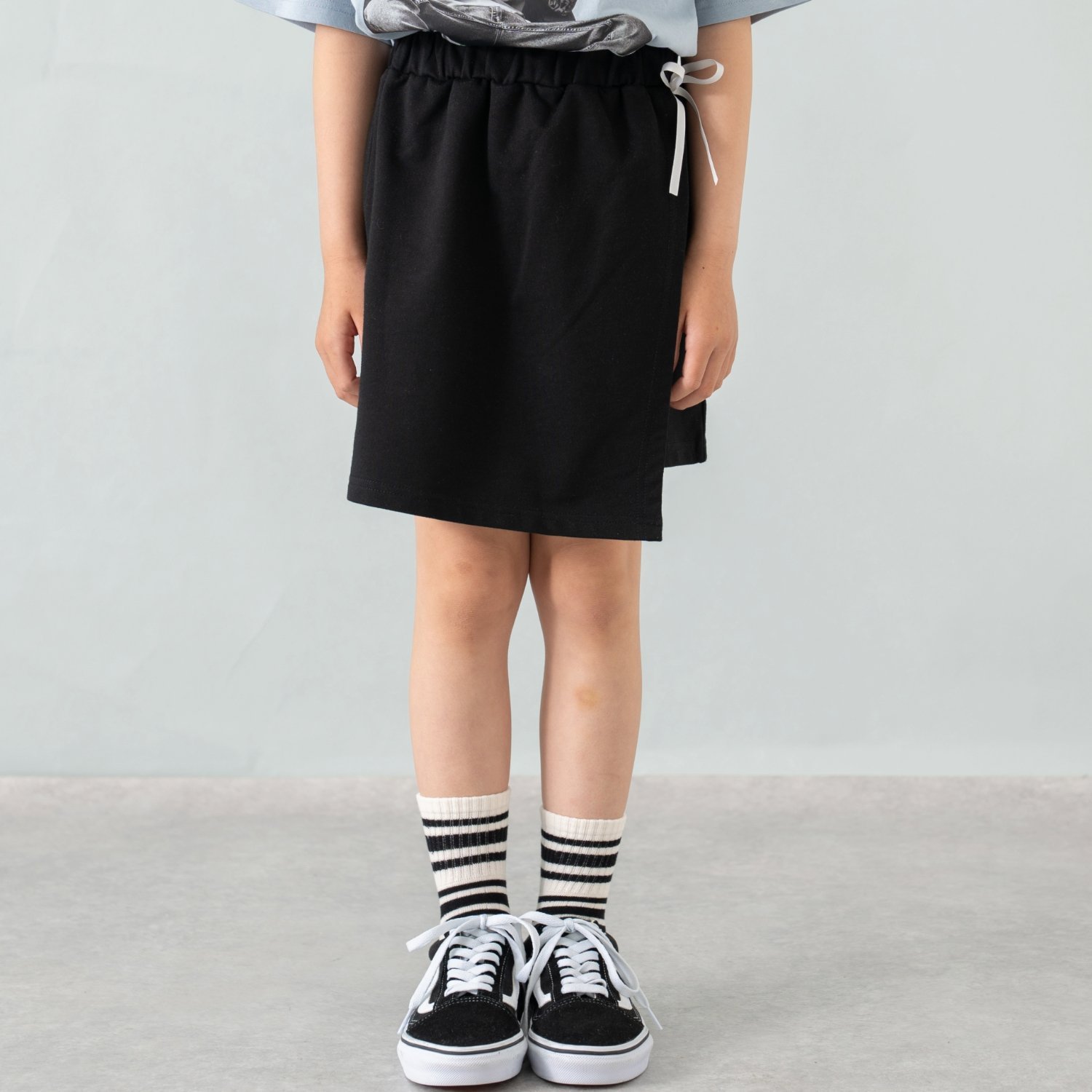 【綿100%】カット台形ラップキュロット