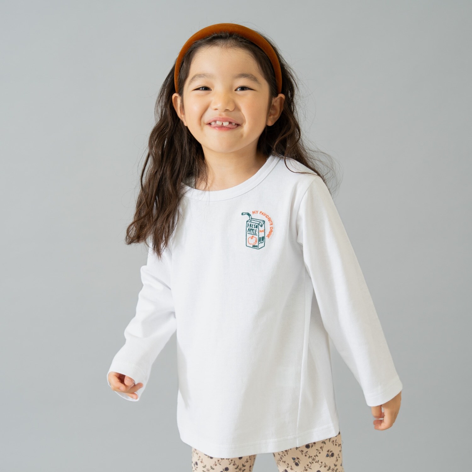 【綿100】【365D.】ワンポイント刺繍ロンT