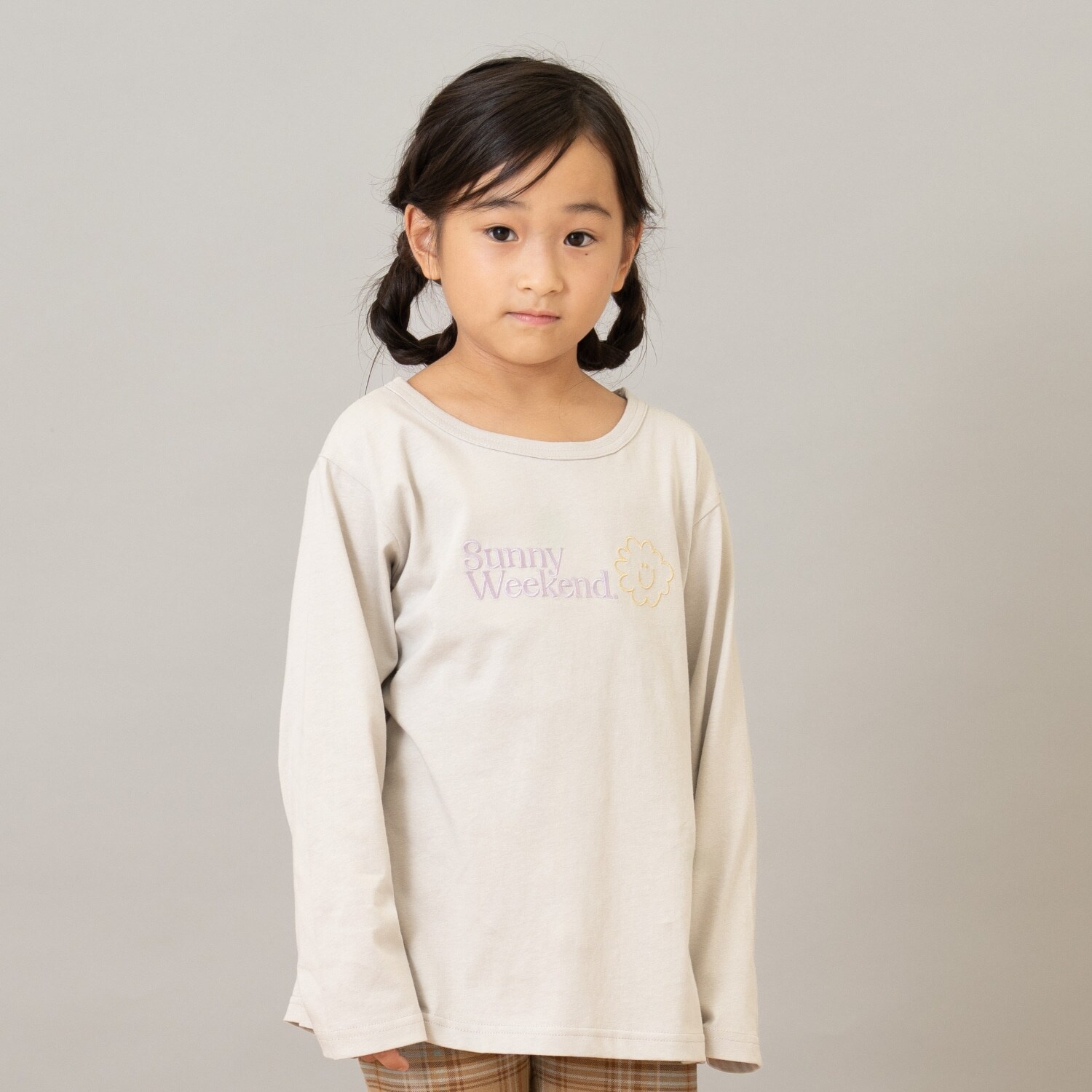 【綿100】【365D.】ワンポイント刺繍ロンT