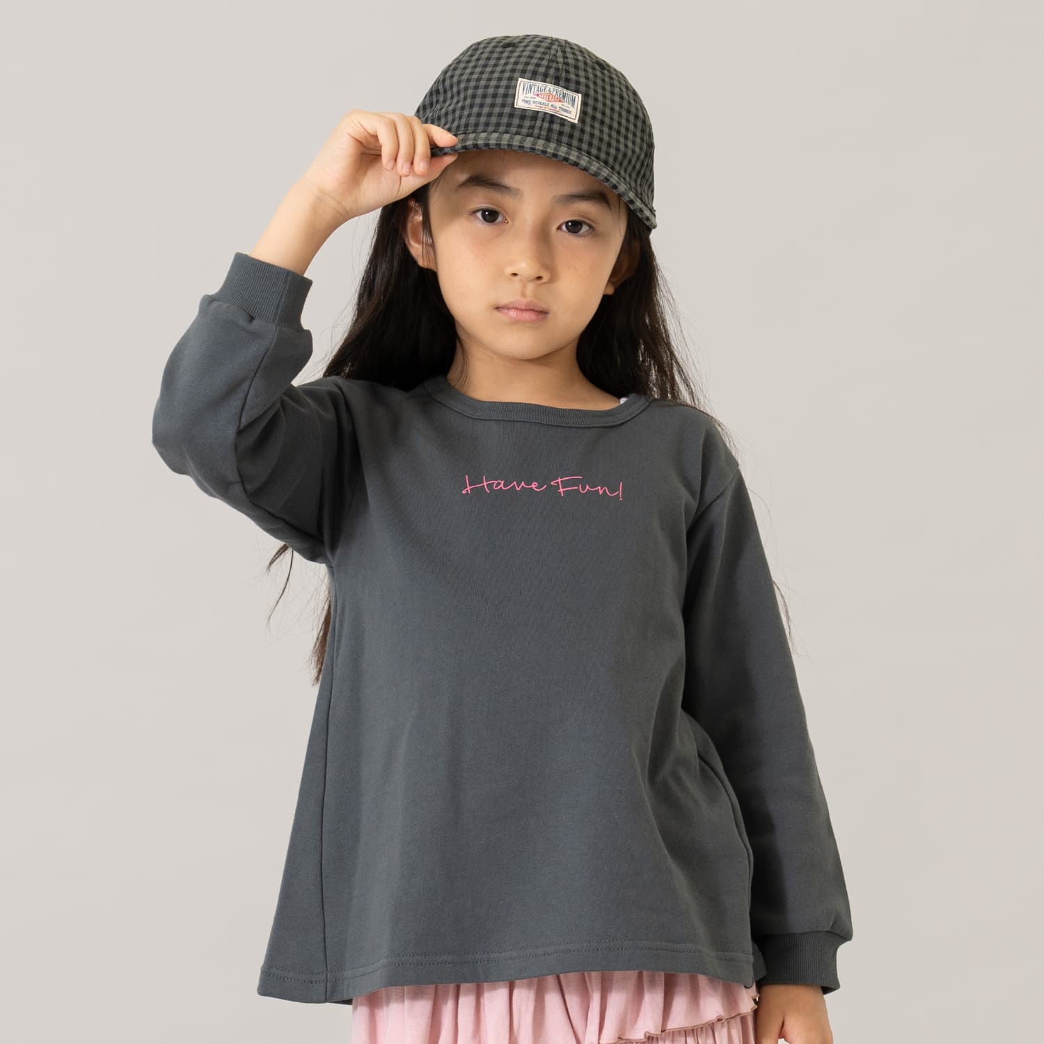 スウェットプリントAラインプルオーバー