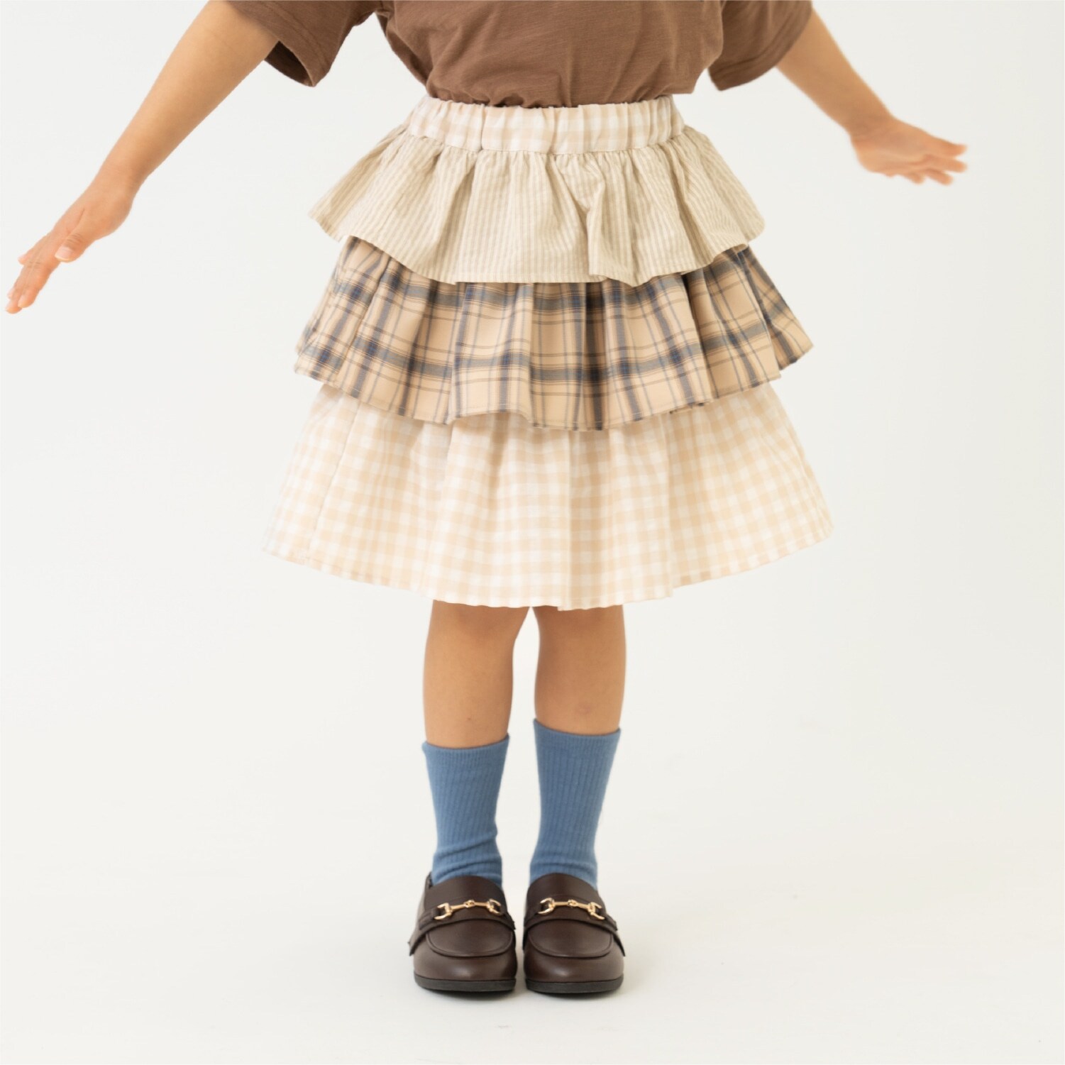 ペプラムフリルインパン付きスカート