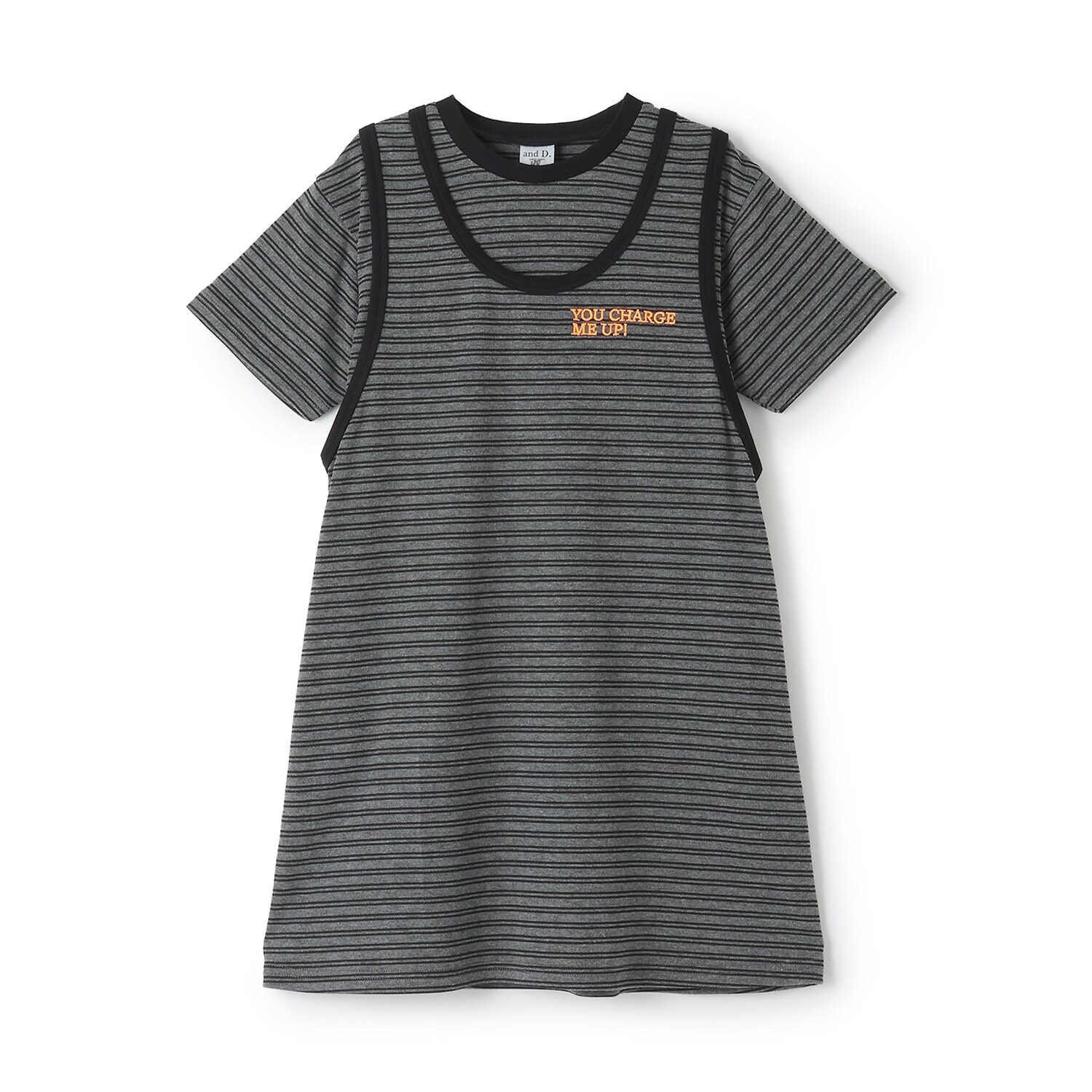 ボーダー2Pタンクワンピース