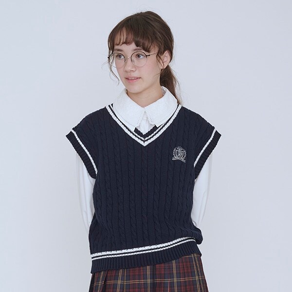 *ラインニットベスト